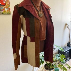 vintage color-block jacket 🍁